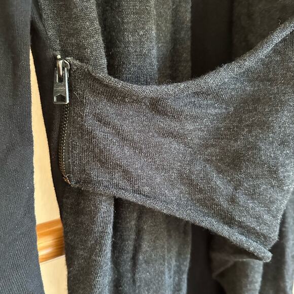 All Saints Drina Charcoal Grey Sweater Dress Size 2 Cotton Wool - Picture 3 of 8